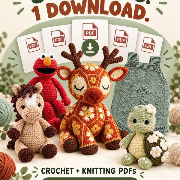 5 Pattern Bundle PDF, Amigurumi Crochet Patterns
