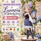 Lunaria Butterfly Fairy – Amigurumi Crochet Pattern PDF