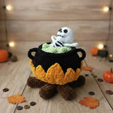 Skeleton in Cauldron Crochet Pattern | Halloween Amigurumi PDF