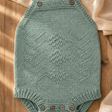 Fern Baby Romper Knitting Pattern PDF